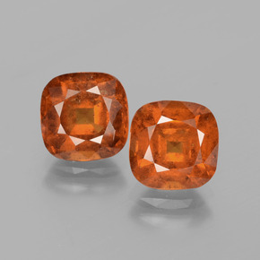 Deep Orange Hessonite Garnet Gem - 2.7ct Cushion-Cut (ID: 395548)