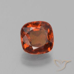 2.53 ct Orange Hessonite Garnet Stone, Natural Hessonite Garnet in Cushion-Cut Shape for Sale