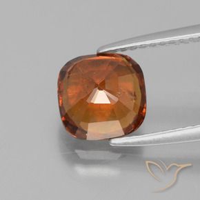 Hessonite Garnet Gemstone in 8 x 8 mm (calibrated) Size for Sale, Hessonite Garnet Stone in Dark Orange Color
