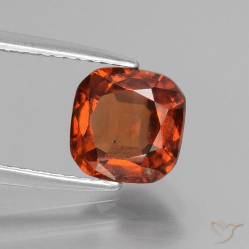 2.31 ct Orange Hessonite Garnet Stone, Natural Hessonite Garnet in Cushion-Cut Shape for Sale