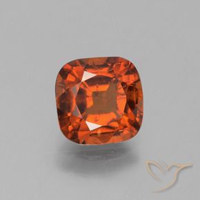2.38 ct Orange Hessonite Garnet Stone, Natural Hessonite Garnet in Cushion-Cut Shape for Sale