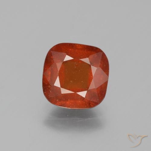 2.34ct Natural Fire Orange Hessonite Garnet, Cushion, SI