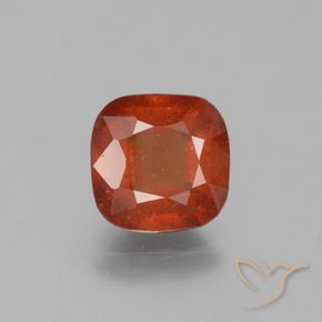 2.34 ct Orange Hessonite Garnet Stone, Natural Hessonite Garnet in Cushion-Cut Shape for Sale