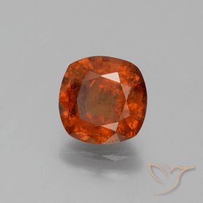 2.32 ct Orange Hessonite Garnet Stone, Natural Hessonite Garnet in Cushion-Cut Shape for Sale