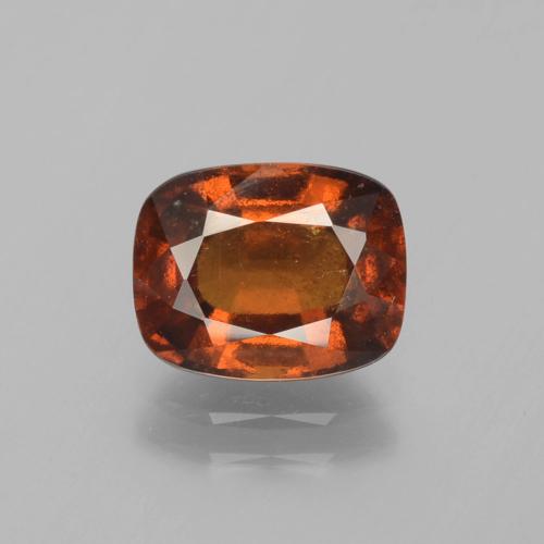 2.67ct Natural Medium Orange Hessonite Garnet, Cushion, VS-SI