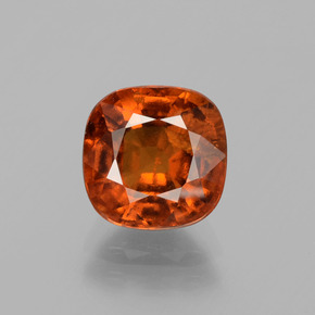 Deep Orange Hessonite Garnet Gem - 2.9ct Cushion-Cut (ID: 395948)