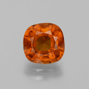 2.89 ct Orange Hessonite Garnet Gemstone, Hessonite Garnet Gem in Cushion-Cut Shape for Sale.