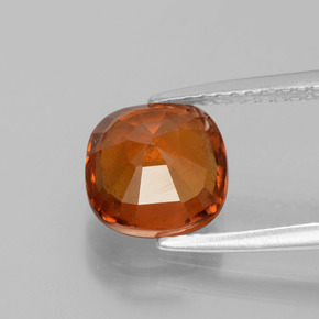 Hessonite Garnet Gemstone in 8 x 8 mm Size for Sale, Hessonite Garnet Stone in Amber Orange Color