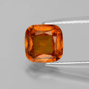 2.27 ct Orange Hessonite Garnet Gemstone, Hessonite Garnet Gem in Cushion-Cut Shape for Sale.