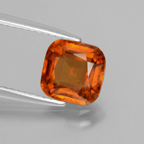 2.27 ct Orange Hessonite Garnet Stone, Natural Hessonite Garnet in Cushion-Cut Shape for Sale