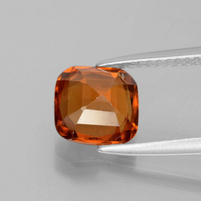Hessonite Garnet Gemstone in 7.6 x 7.5 mm Size for Sale, Hessonite Garnet Stone in Cinnamon Orange Color