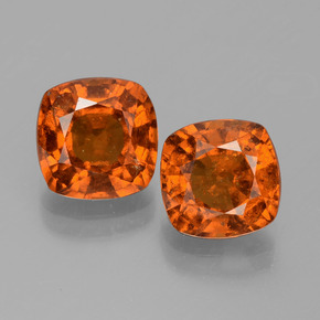 Deep Orange Hessonite Garnet Gem - 2.3ct Cushion-Cut (ID: 396002)