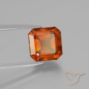 2.52 ct Orange Hessonite Garnet Stone, Natural Hessonite Garnet in Octagon Facet Shape for Sale