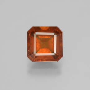 2.87 ct Orange Hessonite Garnet Gemstone, Hessonite Garnet Gem in Octagon Facet Shape for Sale.