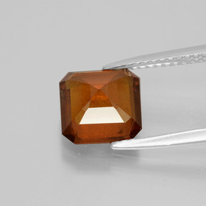 Hessonite Garnet Gemstone in 8.1 x 8.1 mm Size for Sale, Hessonite Garnet Stone in Cinnamon Orange Color