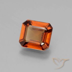 2.11 ct Orange Hessonite Garnet Stone, Natural Hessonite Garnet in Octagon Facet Shape for Sale