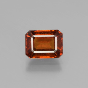 2.22 ct Orange Hessonite Garnet Gemstone, Hessonite Garnet Gem in Octagon Facet Shape for Sale.
