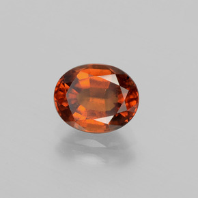 1.98 ct Orange Hessonite Garnet Stone, Natural Hessonite Garnet in Oval Facet Shape for Sale