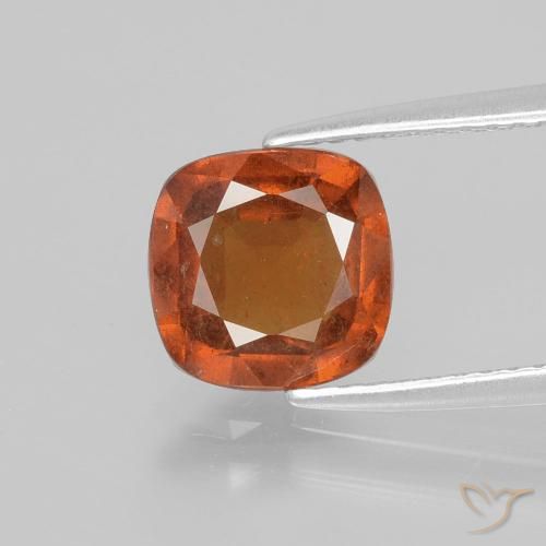 1.96ct Natural Fire Orange Hessonite Garnet, Cushion, VS-SI