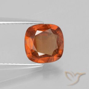 1.96 ct Orange Hessonite Garnet Stone, Natural Hessonite Garnet in Cushion-Cut Shape for Sale