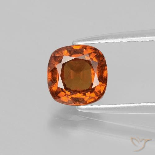 1.8ct Cushion-Cut Cinnamon Orange Hessonite Garnet Gem for sale 1.8ct Cushion-Cut Cinnamon Orange Hessonite Garnet Gem (ID: 398831)