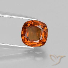 1.80 ct Orange Hessonite Garnet Stone, Natural Hessonite Garnet in Cushion-Cut Shape for Sale