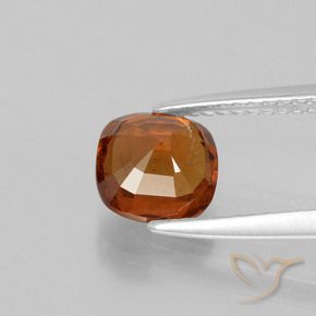 Hessonite Garnet Gemstone in 7 x 7 mm (calibrated) Size for Sale, Hessonite Garnet Stone in Medium-Dark Orange Color