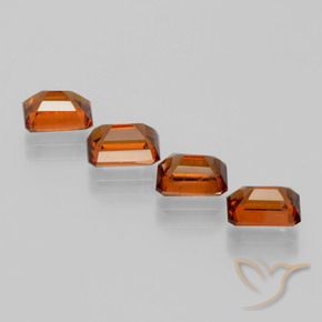 Hessonite Garnet Gemstones in 7 x 5 mm (calibrated) Size for Sale, Hessonite Garnet Stones in Dark Orange Color