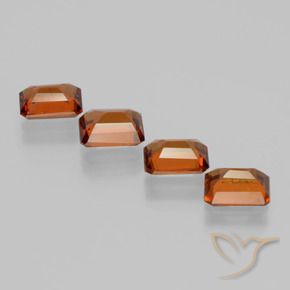 Hessonite Garnet Gemstones in 7 x 5 mm (calibrated) Size for Sale, Hessonite Garnet Stones in Medium Orange Color