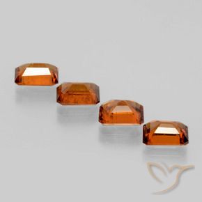 Hessonite Garnet Gemstones in 7 x 5 mm (calibrated) Size for Sale, Hessonite Garnet Stones in Deep Orange Color