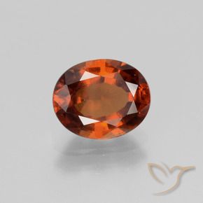 1.95 ct Orange Hessonite Garnet Stone, Natural Hessonite Garnet in Oval Facet Shape for Sale