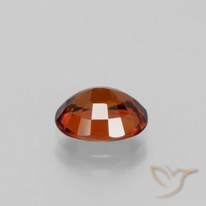 Hessonite Garnet Gemstone in 8.6 x 7 mm Size for Sale, Hessonite Garnet Stone in Medium Orange Color