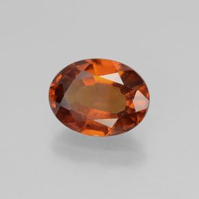 2.17 ct Orange Hessonite Garnet Stone, Natural Hessonite Garnet in Oval Facet Shape for Sale