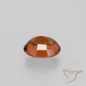 Hessonite Garnet Gemstone in 8.1 x 6.7 mm Size for Sale, Hessonite Garnet Stone in Deep Orange Color