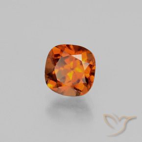 1.47 ct Orange Hessonite Garnet Stone, Natural Hessonite Garnet in Cushion-Cut Shape for Sale