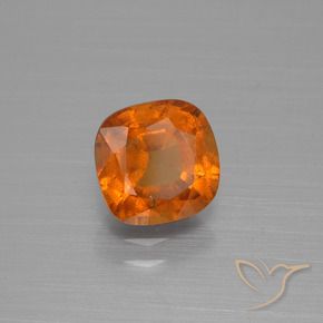 1.89 ct Orange Hessonite Garnet Stone, Natural Hessonite Garnet in Cushion-Cut Shape for Sale