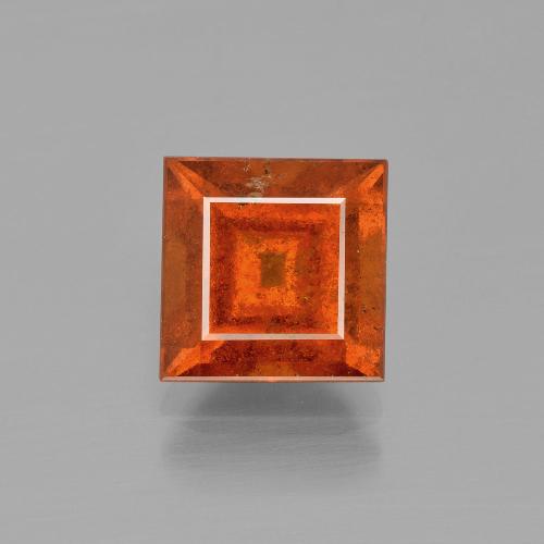 Naranja medio Granate Hesonita Gema - 3ct Forma cuadrada (ID: 400527)
