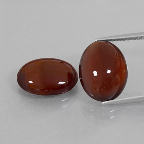 Reddish Brown Hessonite Garnet Gem - 7.9ct Oval Cabochon (ID: 428052)