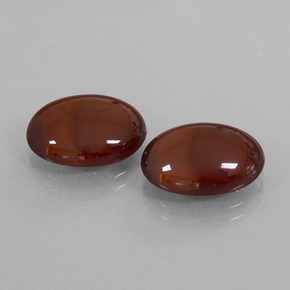 15.87 ctw Brown Hessonite Garnet Stones, Natural Hessonite Garnet in Oval Cabochon Shape for Sale
