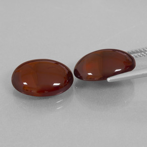 Hessonite Garnet Gemstones in 14.1 x 11 mm Size for Sale, Hessonite Garnet Stones in Reddish Brown Color