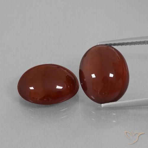 12.3 ct Brown Hessonite Garnet, 12.1 x 9.9 mm Oval Cut From Sri Lanka, Photo A