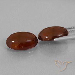 Hessonite Garnet Gemstones in 12.1 x 8.9 mm Size for Sale, Hessonite Garnet Stones in Warm Brown Color