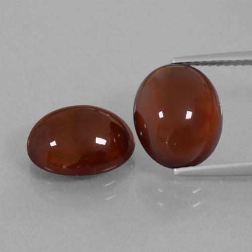 Deep Red Hessonite Garnet Gem - 4.7ct Oval Cabochon (ID: 428060)