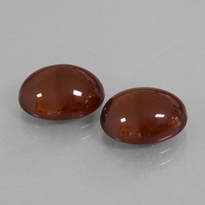 9.41 ctw Red Hessonite Garnet Stones, Natural Hessonite Garnet in Oval Cabochon Shape for Sale