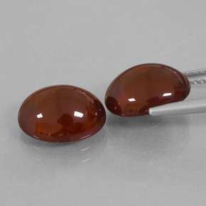 Hessonite Garnet Gemstones in 11 x 9 mm (calibrated) Size for Sale, Hessonite Garnet Stones in Deep Red Color