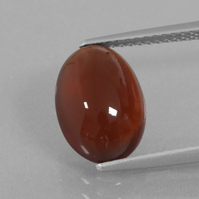 Reddish Brown Hessonite Garnet Gem - 4.4ct Oval Cabochon (ID: 428142)