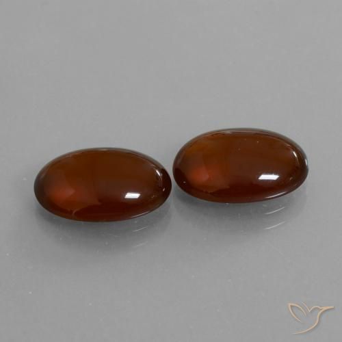 9.31 ctw Brown Hessonite Garnet Stones, Natural Hessonite Garnet in Oval Cabochon Shape for Sale