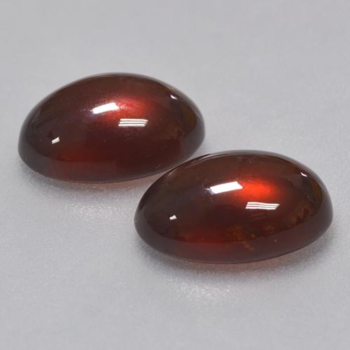 Hessonite Garnet Gemstones in 11.9 x 8.3 mm Size for Sale, Hessonite Garnet Stones in Medium-Dark Brown Color