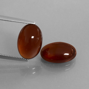 Marrón rojizo Granate Hesonita Gema - 4.2ct Cabujón Óvalo (ID: 428179)