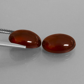 Hessonite Garnet Gemstones in 11.8 x 8.3 mm Size for Sale, Hessonite Garnet Stones in Reddish Brown Color